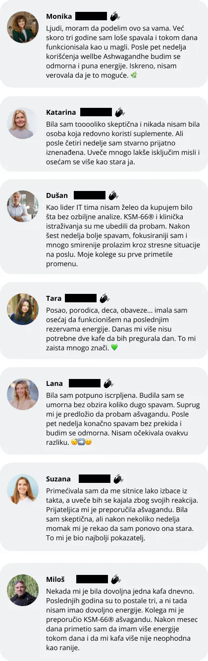 Recenzije zadovoljnih kupaca: Monika, Katarina, Dušan, Tara, Lana, Suzana, Miloš